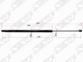 889 р. Газовый упор крышки багажника SAT (LH=RH, для холодных климатических зон)  Ford Transit (2000-2014) цельнометаллический фургон дорестайлинг, цельнометаллический фургон  с доставкой в г. Йошкар-Ола. Увеличить фотографию 1