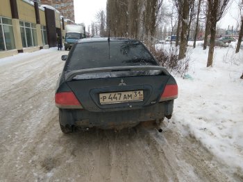 4 089 р. Средний спойлер 2.0 стандарт Mitsubishi Lancer 9 CS седан 2-ой рестайлинг (2005-2009) (Без места под стоп-сигнал, Неокрашенный)  с доставкой в г. Йошкар-Ола. Увеличить фотографию 8