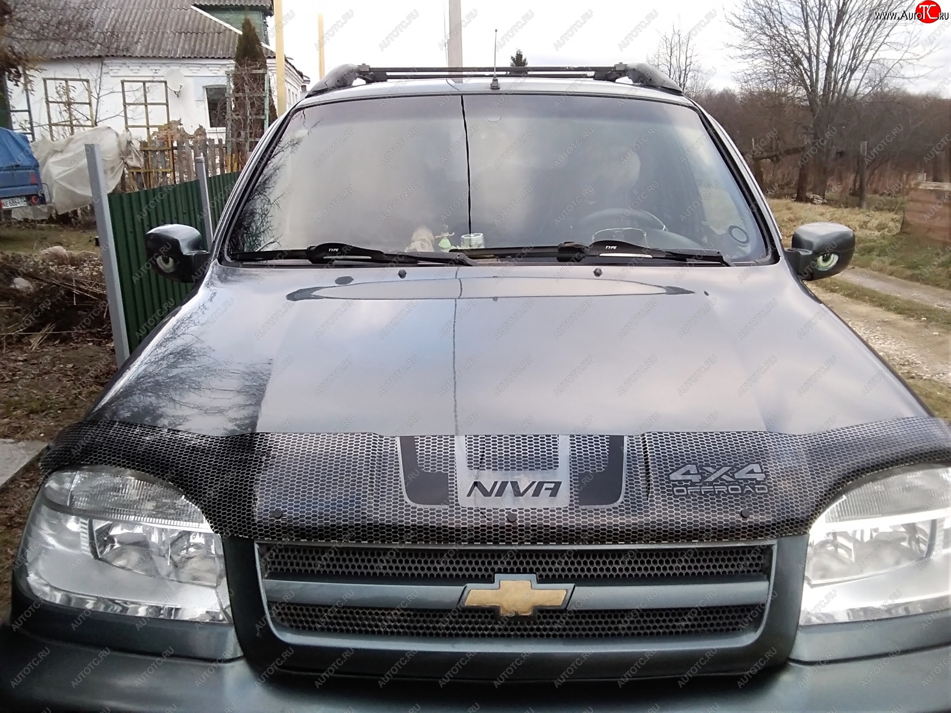 2 369 р. Дефлектор капота CA-Plastiс  Chevrolet Niva  2123 (2009-2020), Лада 2123 (Нива Шевроле) (2009-2021) (Серия Art черная)  с доставкой в г. Йошкар-Ола