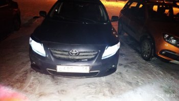 699 р. Комплект ресничек на фары Sport  Toyota Corolla  E150 (2006-2010) седан дорестайлинг (Неокрашенные)  с доставкой в г. Йошкар-Ола. Увеличить фотографию 12