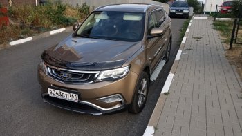 2 289 р. Дефлектор капота CA-Plastiс  Geely Atlas  NL3 (2016-2022) (Серия Art черная)  с доставкой в г. Йошкар-Ола. Увеличить фотографию 4