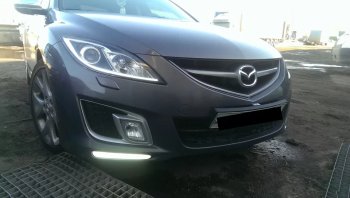 9 699 р. Передний бампер SAT (SPORT) Mazda 6 GH дорестайлинг седан (2007-2010) (Неокрашенный)  с доставкой в г. Йошкар-Ола. Увеличить фотографию 3