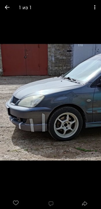 5 749 р. Накладка переднего бампера Sport 2.0  Mitsubishi Lancer  9 (2005-2009) 2-ой рестайлинг седан, 2-ой рестайлинг универсал (Неокрашенная)  с доставкой в г. Йошкар-Ола. Увеличить фотографию 2