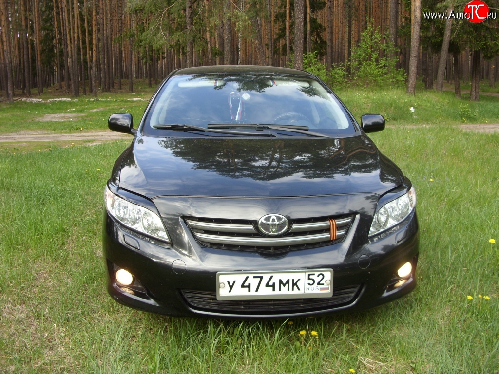 699 р. Комплект ресничек на фары Sport  Toyota Corolla  E150 (2006-2010) седан дорестайлинг (Неокрашенные)  с доставкой в г. Йошкар-Ола