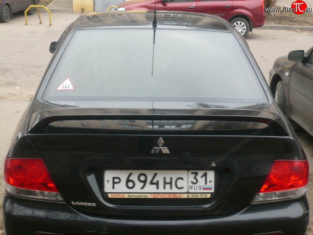 4 089 р. Средний спойлер 2.0 стандарт Mitsubishi Lancer 9 CS седан 2-ой рестайлинг (2005-2009) (Без места под стоп-сигнал, Неокрашенный)  с доставкой в г. Йошкар-Ола