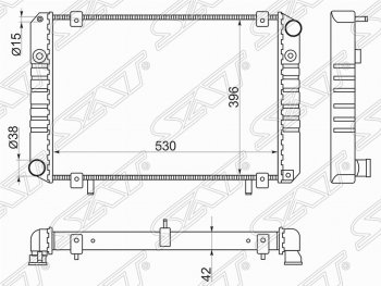 Радиатор двигателя SAT (трубчатый, МКПП, без кондиционера) ГАЗ ГАЗель 3302 дорестайлинг шасси (1994-2002)