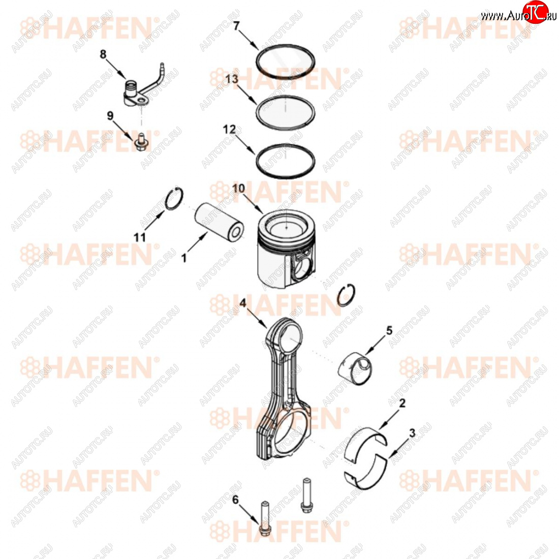 5 399 р. Комплект вкладышей шатунных (оригинал) ISF 2.8 HAFFEN ГАЗ ГАЗель 3302 дорестайлинг шасси (1994-2002)  с доставкой в г. Йошкар-Ола