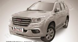 11 899 р. Одинарная защита переднего бампера диаметром 57 мм Slitkoff  Haval H9 (2015-2017) дорестайлинг (Нержавейка, Полированная)  с доставкой в г. Йошкар-Ола. Увеличить фотографию 1