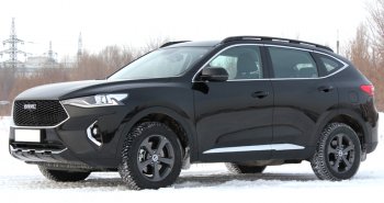 9 999 р. Рейлинги крыши АПС Haval F7  дорестайлинг (2018-2022) (Серебристые, без поперечин)  с доставкой в г. Йошкар-Ола. Увеличить фотографию 2