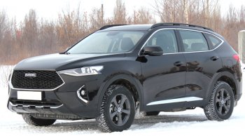 11 849 р. Рейлинги крыши АПС  Haval F7 (2018-2024)  дорестайлинг, рестайлинг (Черные, без поперечин)  с доставкой в г. Йошкар-Ола. Увеличить фотографию 4