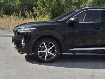 Защита переднего бампера (1.5 4WD Ø57 мм) SLITKOFF Haval (Хавал) F7x (ф7икс) (2019-2022)  дорестайлинг ()