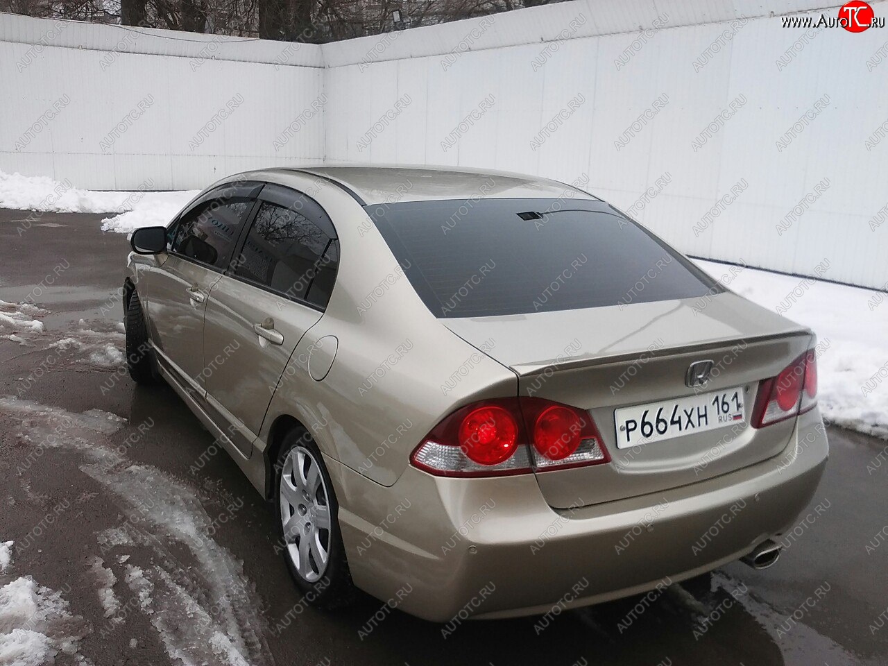 3 399 р. Лип спойлер АВТОКРАТ  Honda Civic  FD (2005-2011) седан дорестайлинг, седан рестайлинг (Неокрашенный)  с доставкой в г. Йошкар-Ола