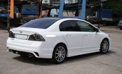 18 499 р. Задний бампер INGS Extreem Honda Civic FD седан дорестайлинг (2005-2008) (Неокрашенный)  с доставкой в г. Йошкар-Ола. Увеличить фотографию 2