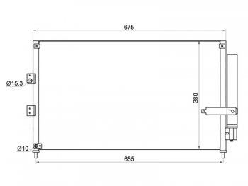Радиатор кондиционера SAT (1.3/1.6/1.8) Honda Civic FD седан дорестайлинг (2005-2008)