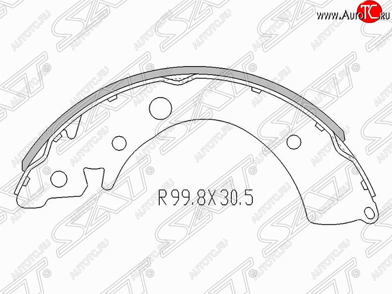 1 439 р. Колодки тормозные задние SAT Honda Civic FK,FN хэтчбэк 5 дв. дорестайлинг (2005-2008)  с доставкой в г. Йошкар-Ола