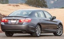 3 499 р. Лип спойлер Сабля Honda Accord 9 CR седан дорестайлинг (2013-2016) (Неокрашенный)  с доставкой в г. Йошкар-Ола. Увеличить фотографию 2