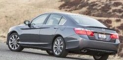 3 499 р. Лип спойлер Сабля Honda Accord 9 CR седан дорестайлинг (2013-2016) (Неокрашенный)  с доставкой в г. Йошкар-Ола. Увеличить фотографию 3