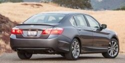 3 499 р. Лип спойлер Сабля Honda Accord 9 CR седан дорестайлинг (2013-2016) (Неокрашенный)  с доставкой в г. Йошкар-Ола. Увеличить фотографию 4