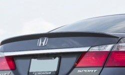 3 499 р. Лип спойлер Сабля Honda Accord 9 CR седан дорестайлинг (2013-2016) (Неокрашенный)  с доставкой в г. Йошкар-Ола. Увеличить фотографию 5