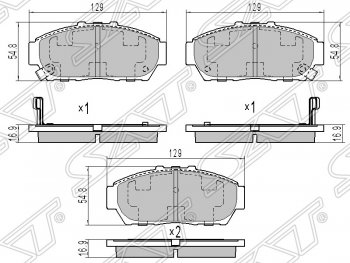 999 р. Колодки тормозные передние SAT Honda Integra DB6,DB7,DB8,DB9 седан дорестайлинг (1993-1995)  с доставкой в г. Йошкар-Ола. Увеличить фотографию 1