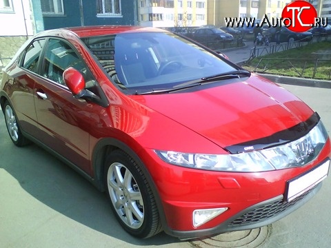 2 069 р. Дефлектор капота NovLine Honda Civic FK,FN хэтчбэк 5 дв. дорестайлинг (2005-2008)  с доставкой в г. Йошкар-Ола