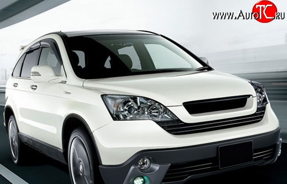 2 399 р. Решётка радиатора M-VRS Honda CR-V RE1,RE2,RE3,RE4,RE5,RE7 дорестайлинг (2007-2010) (Неокрашенная)  с доставкой в г. Йошкар-Ола