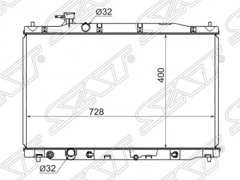 7 299 р. Радиатор двигателя SAT (пластинчатый, МКПП/АКПП)  Honda CR-V  RE1,RE2,RE3,RE4,RE5,RE7 (2007-2012) дорестайлинг, рестайлинг  с доставкой в г. Йошкар-Ола. Увеличить фотографию 1