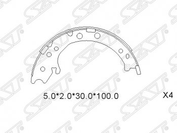 Колодки ручного тормоза SAT Honda CR-V RE1,RE2,RE3,RE4,RE5,RE7 дорестайлинг (2007-2010)