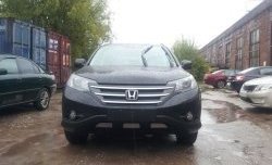 2 059 р. Сетка на бампер (2.4) Russtal (хром) Honda CR-V RM1,RM3,RM4 дорестайлинг (2012-2015)  с доставкой в г. Йошкар-Ола. Увеличить фотографию 3