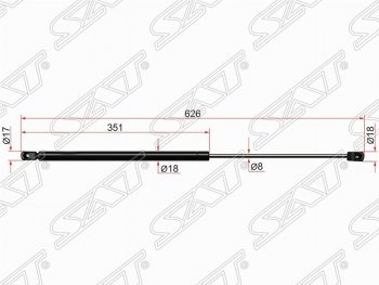 Газовый упор крышки багажника SAT Honda CR-V RM1,RM3,RM4 рестайлинг (2014-2018)