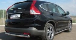 14 849 р. Защита порогов из круглой трубы диаметром 63 мм Russtal Honda CR-V RM1,RM3,RM4 дорестайлинг (2012-2015) (Защита порогов с со скосами на торцах (вариант 1))  с доставкой в г. Йошкар-Ола. Увеличить фотографию 4