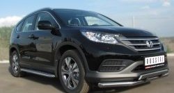 26 999 р. Широкая защита порогов SLITKOFF  Honda CR-V  RM1,RM3,RM4 (2012-2015) дорестайлинг  с доставкой в г. Йошкар-Ола. Увеличить фотографию 2