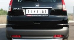 Одинарная защита заднего бампера из трубы диаметром 63 мм SLITKOFF Honda (Хонда) CR-V (СР-В)  RM1,RM3,RM4 (2012-2015) RM1,RM3,RM4 дорестайлинг