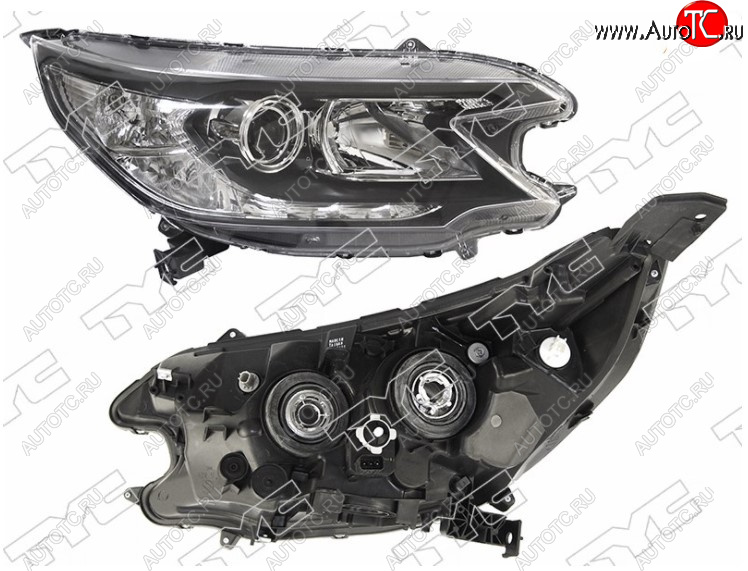 6 999 р. Правая фара передняя TYC Honda CR-V RM1,RM3,RM4 дорестайлинг (2012-2015) (Галоген, с электрокорректором)  с доставкой в г. Йошкар-Ола