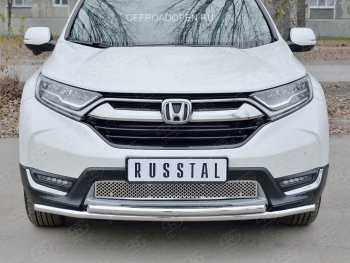 1 799 р. Решетка радиатора Russtal (лист) Honda CR-V RW,RT дорестайлинг (2016-2020) (Неокрашенная)  с доставкой в г. Йошкар-Ола. Увеличить фотографию 3