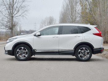 26 999 р. Широкая защита порогов с листом SLITKOFF Honda CR-V RW,RT дорестайлинг (2016-2020)  с доставкой в г. Йошкар-Ола. Увеличить фотографию 2