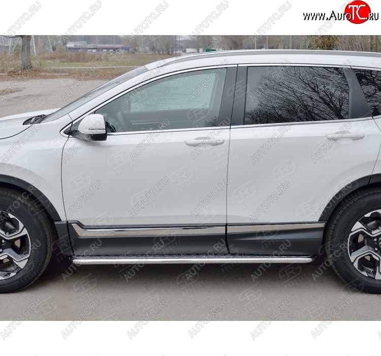 26 999 р. Широкая защита порогов с листом SLITKOFF Honda CR-V RW,RT дорестайлинг (2016-2020)  с доставкой в г. Йошкар-Ола