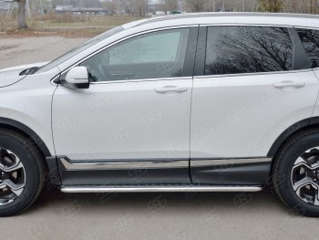 25 849 р. Широкая защита порогов SLITKOFF v2 Honda CR-V RW,RT дорестайлинг (2016-2020)  с доставкой в г. Йошкар-Ола. Увеличить фотографию 2