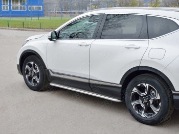 Широкая защита порогов SLITKOFF v3 Honda CR-V RW,RT дорестайлинг (2016-2020)