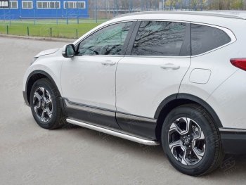 48 999 р. Широкая защита порогов из трубы диаметром 63 мм SLITKOFF v3 Honda CR-V RW,RT дорестайлинг (2016-2020)  с доставкой в г. Йошкар-Ола. Увеличить фотографию 3