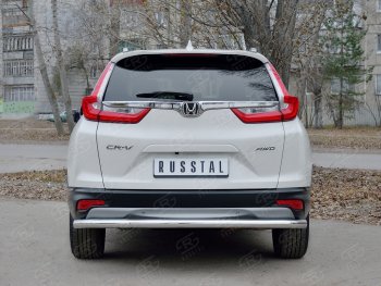 18 999 р. Защита заднего бампера (Ø63 мм, нержавейка) SLITKOFF Honda CR-V RW,RT дорестайлинг (2016-2020)  с доставкой в г. Йошкар-Ола. Увеличить фотографию 2