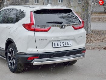 15 649 р. Защита заднего бампера (Ø75x42 мм, нержавейка) Russtal Honda CR-V RW,RT дорестайлинг (2016-2020)  с доставкой в г. Йошкар-Ола. Увеличить фотографию 3