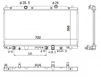 Радиатор SAT (пластинчатый, GB# 08-/L15A) Honda Freed Spike 1  дорестайлинг минивэн (2010-2011)