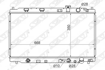 Радиатор двигателя SAT (пластинчатый, DB/DC1/2, МКПП/АКПП) Honda (Хонда) Integra (Интегра)  DB6,DB7,DB8,DB9 (1993-1995) DB6,DB7,DB8,DB9 седан дорестайлинг