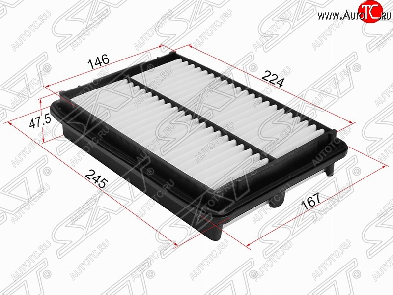 379 р. Фильтр воздушный двигателя SAT (245/224х167/146х47.2 mm)  Honda Odyssey  2 (1999-2003)  с доставкой в г. Йошкар-Ола