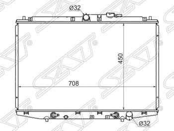 Радиатор двигателя SAT (пластинчатый, МКПП/АКПП) Honda (Хонда) Odyssey (Олдиссей) ( 1,  2) (1994-2003) 1, 2
