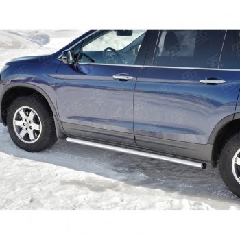 20 849 р. Пороги труба d63 SLITKOFF (вариант №2)  Honda Pilot  YF6 (2016-2019) дорестайлинг  с доставкой в г. Йошкар-Ола. Увеличить фотографию 4