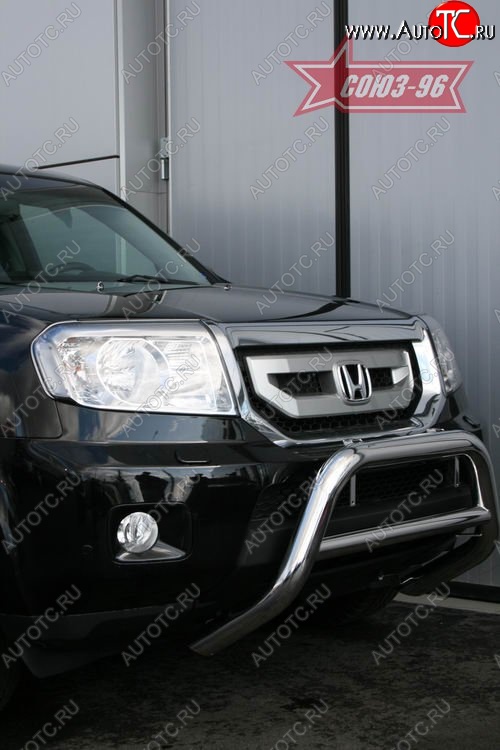 20 114 р. Защита переднего бампера Souz-96 (d76) Honda Pilot YF4 дорестайлинг (2008-2011)  с доставкой в г. Йошкар-Ола