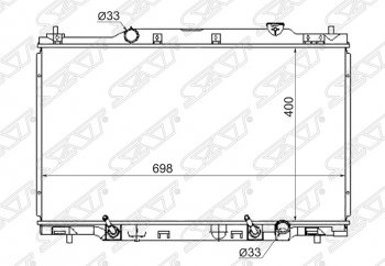 Радиатор двигателя SAT (пластинчатый, 2.0, МКПП/АКПП) Honda (Хонда) Stream (Стрим) ( 1 RN1,RN3,  1 RN2,RN4, RN1, RN3, RN5) (2000-2006) 1 RN1,RN3, 1 RN2,RN4, RN1, RN3, RN5  дорестайлинг, рестайлинг