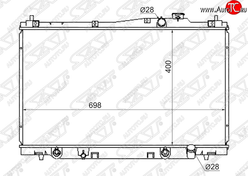 7 249 р. Радиатор двигателя SAT (пластинчатый, МКПП/АКПП)  Honda Stream ( 1 RN1,RN3,  1 RN2,RN4, RN1, RN3, RN5) (2000-2006)  дорестайлинг, рестайлинг  с доставкой в г. Йошкар-Ола